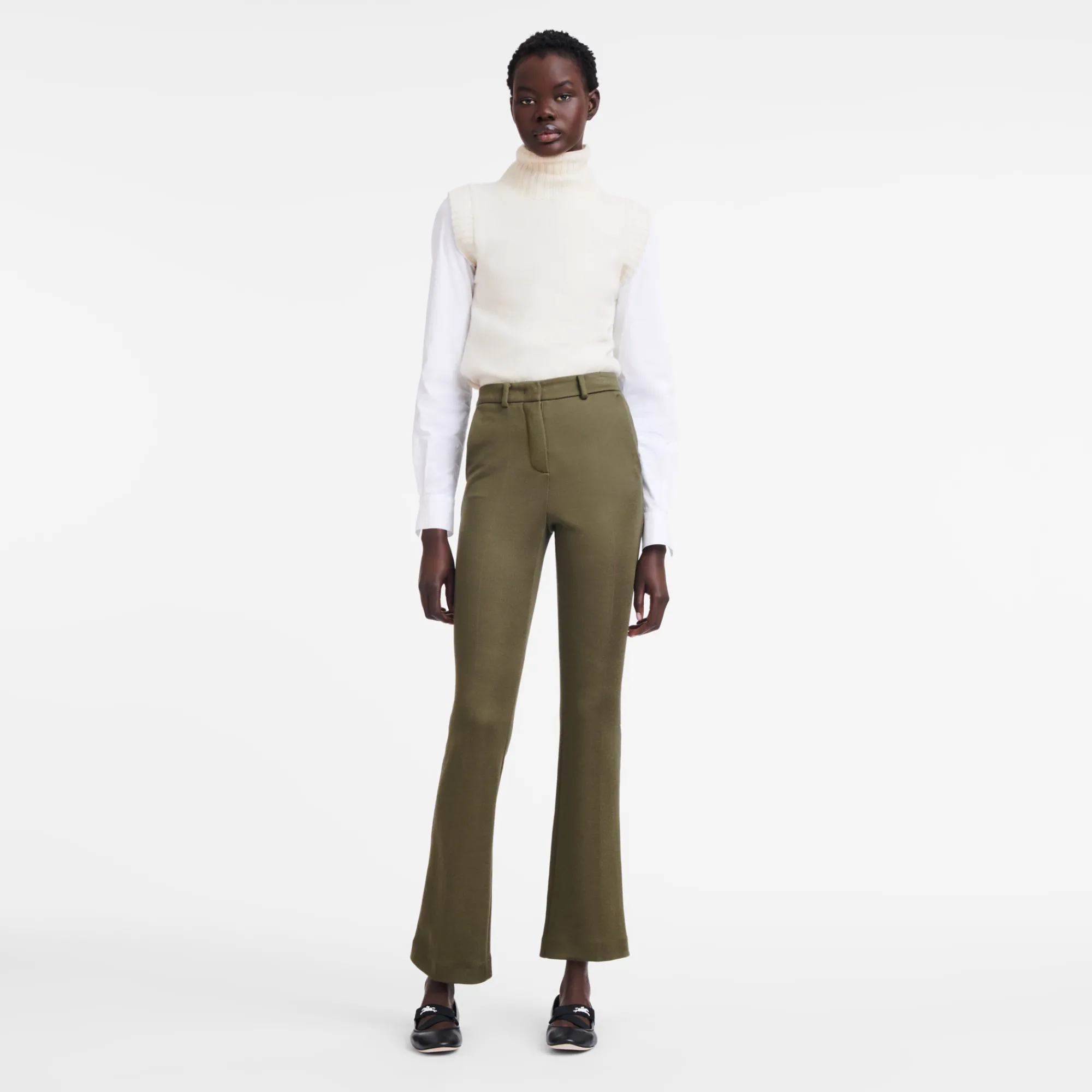 New Longchamp Pantalon De Costume Kaki