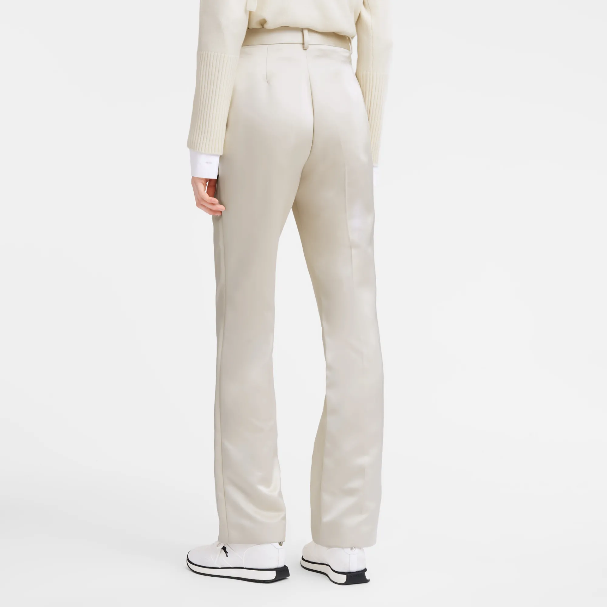 New Longchamp Pantalon Droit Ecru