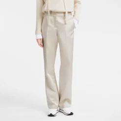 New Longchamp Pantalon Droit Ecru