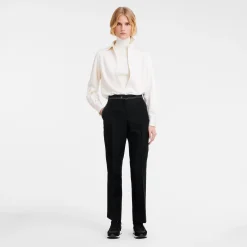 Discount Longchamp Pantalon Droit Noir
