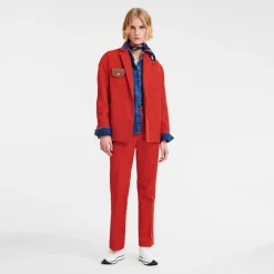 New Longchamp Pantalon Droit Paprika
