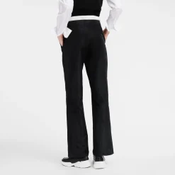 Best Longchamp Pantalon Droit Avec Empiècement Noir