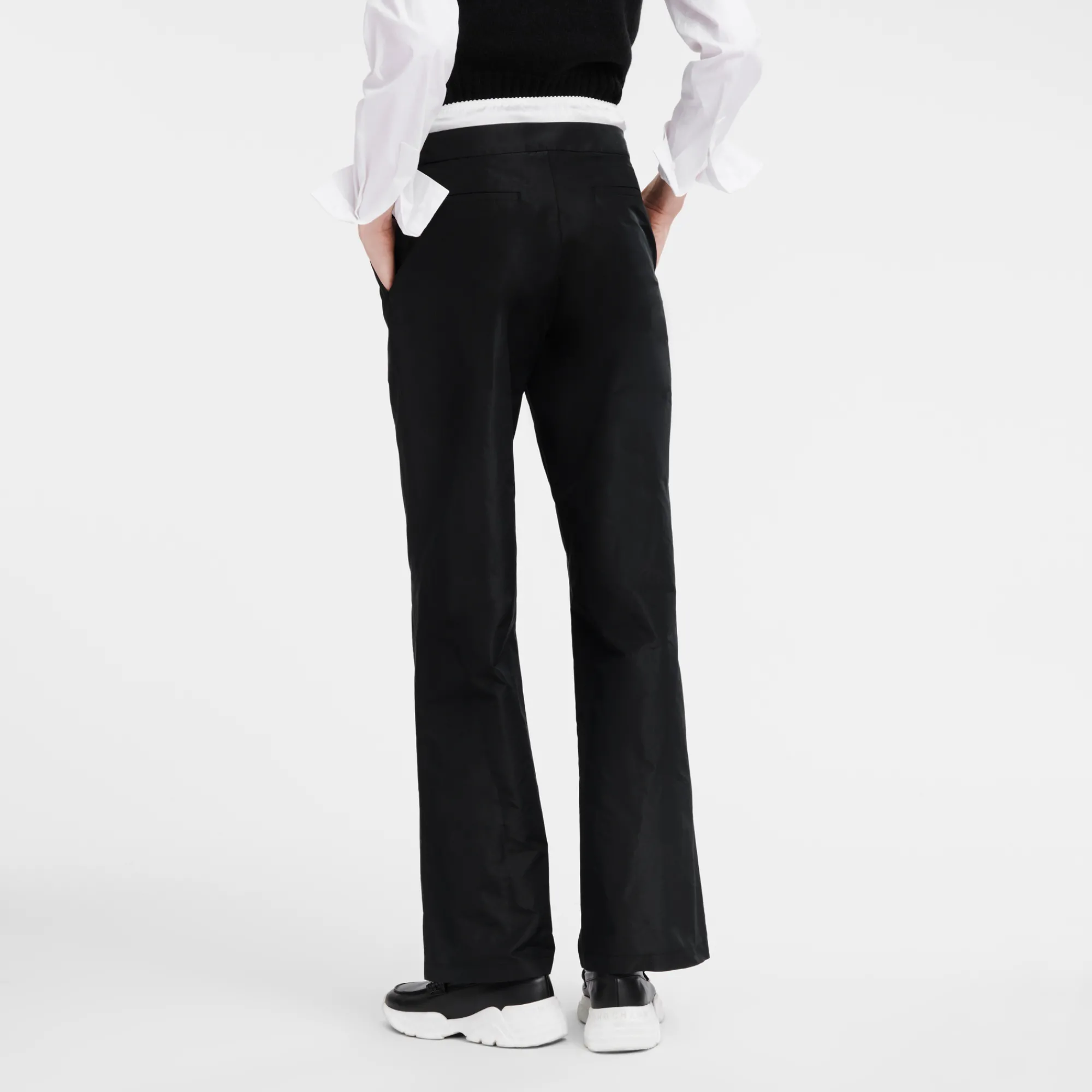 Best Longchamp Pantalon Droit Avec Empiècement Noir
