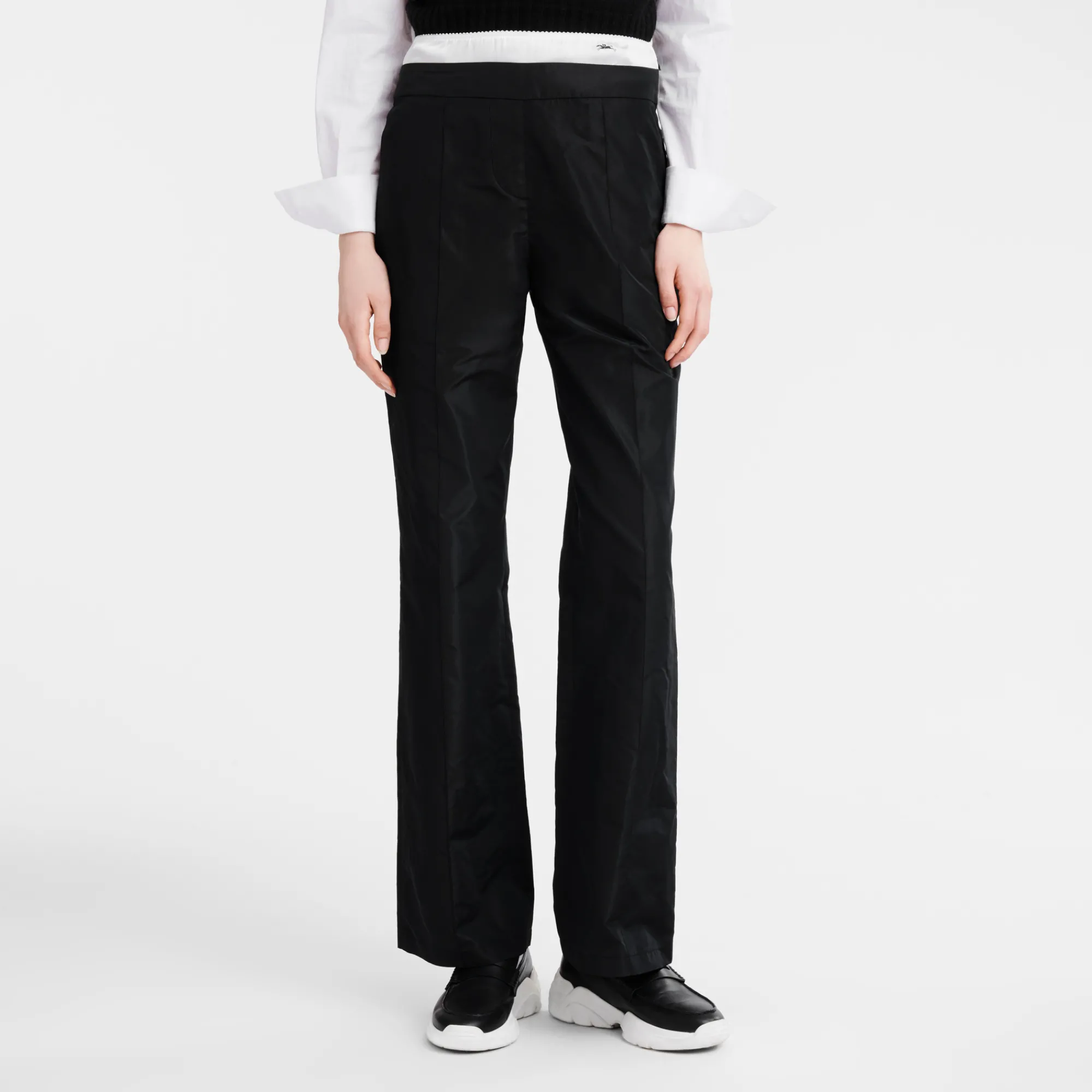 Best Longchamp Pantalon Droit Avec Empiècement Noir