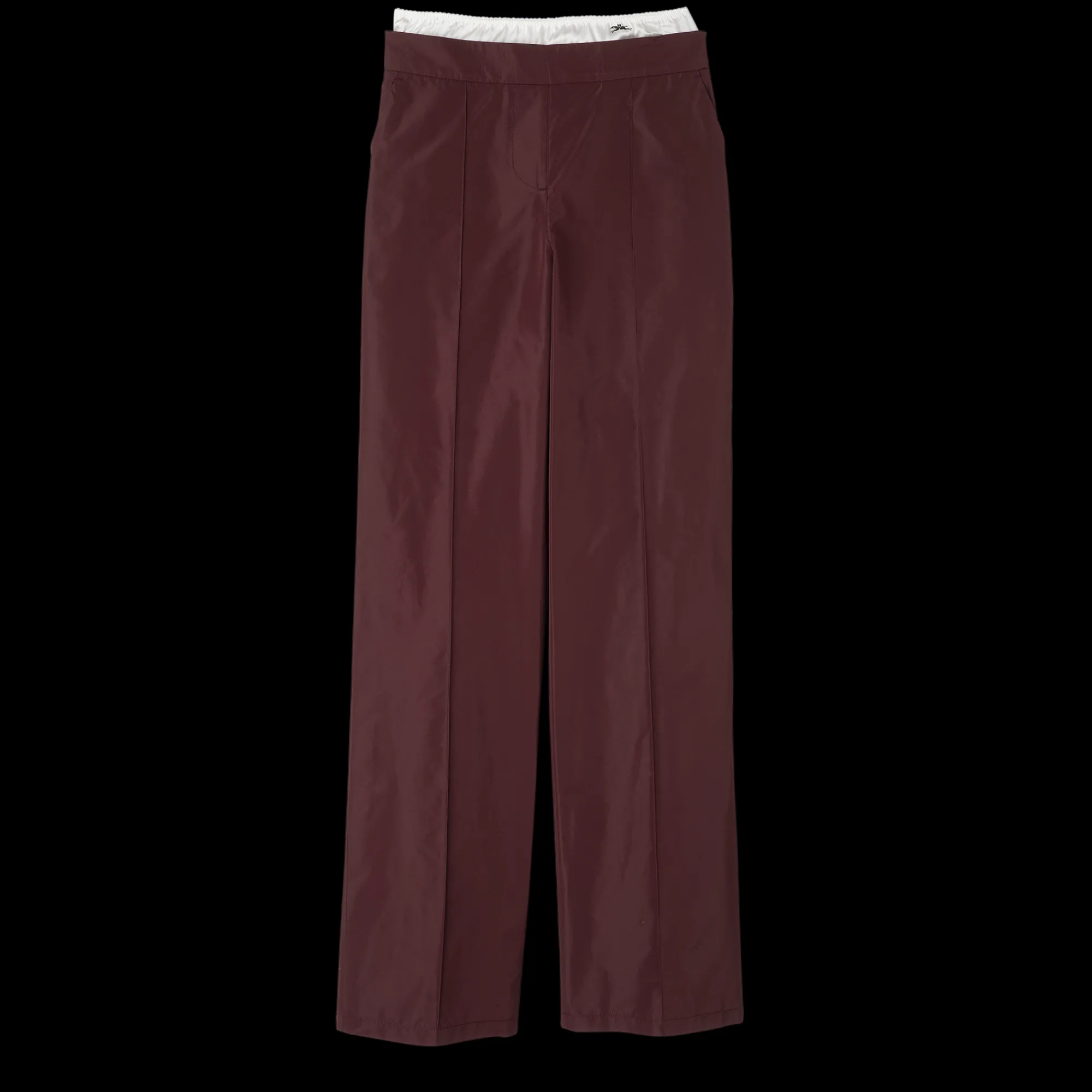 Online Longchamp Pantalon Droit Avec Empiècement Bordeaux