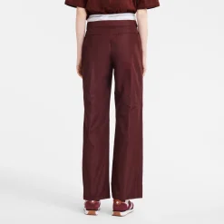 Online Longchamp Pantalon Droit Avec Empiècement Bordeaux