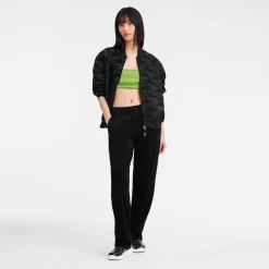 Hot Longchamp Pantalon En Cuir Noir