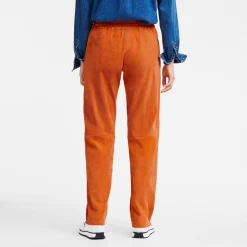 Sale Longchamp Pantalon En Cuir Orange