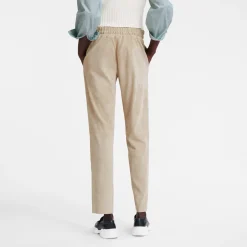 Online Longchamp Pantalon En Cuir Lin