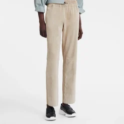 Online Longchamp Pantalon En Cuir Lin