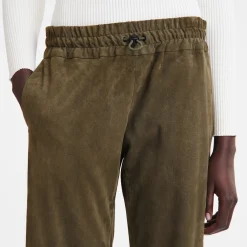 Online Longchamp Pantalon En Cuir Kaki