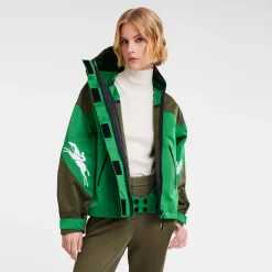 Discount Longchamp Parka Kaki/Vert