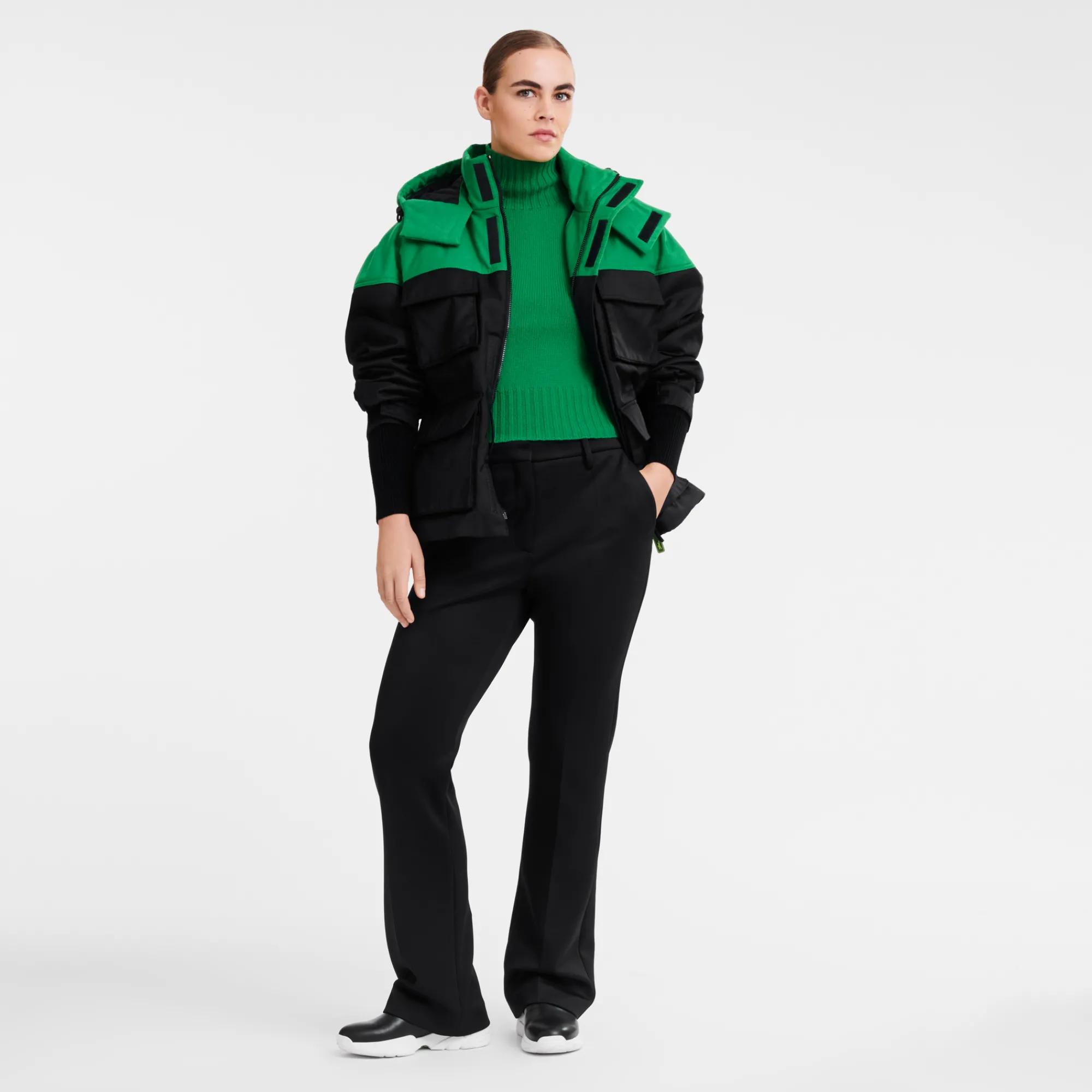 Longchamp Parka Courte Vert