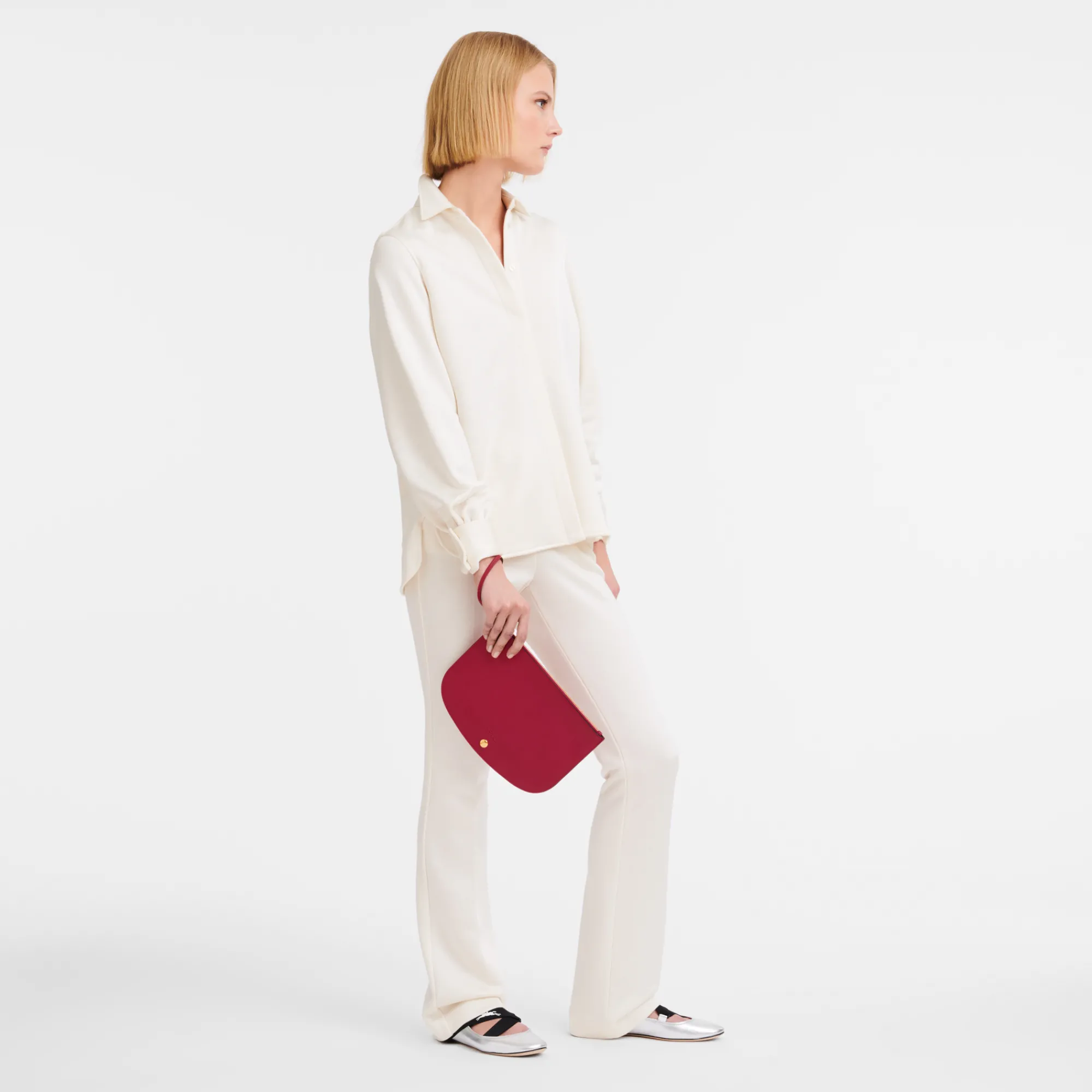 Discount Longchamp Pochette Épure Magenta