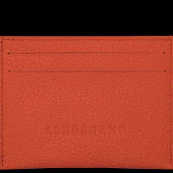 Outlet Longchamp Porte-carte Le Foulonné Paprika