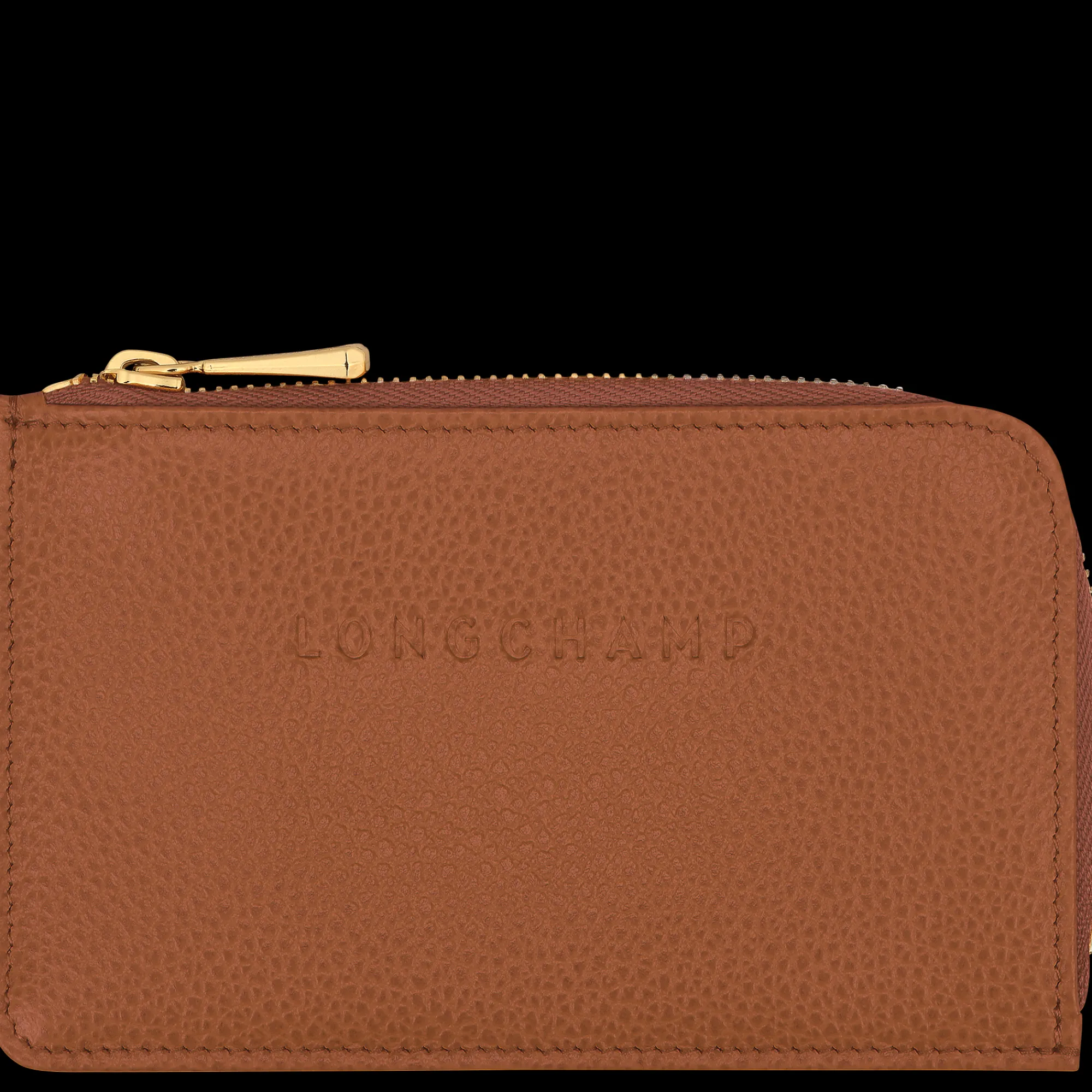 Discount Longchamp Porte-cartes Le Foulonné Caramel
