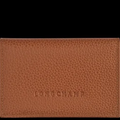 Hot Longchamp Porte-cartes Le Foulonné Caramel