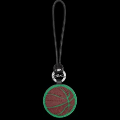 Online Longchamp Porte-clés Long-Dribble Vert/Bordeaux