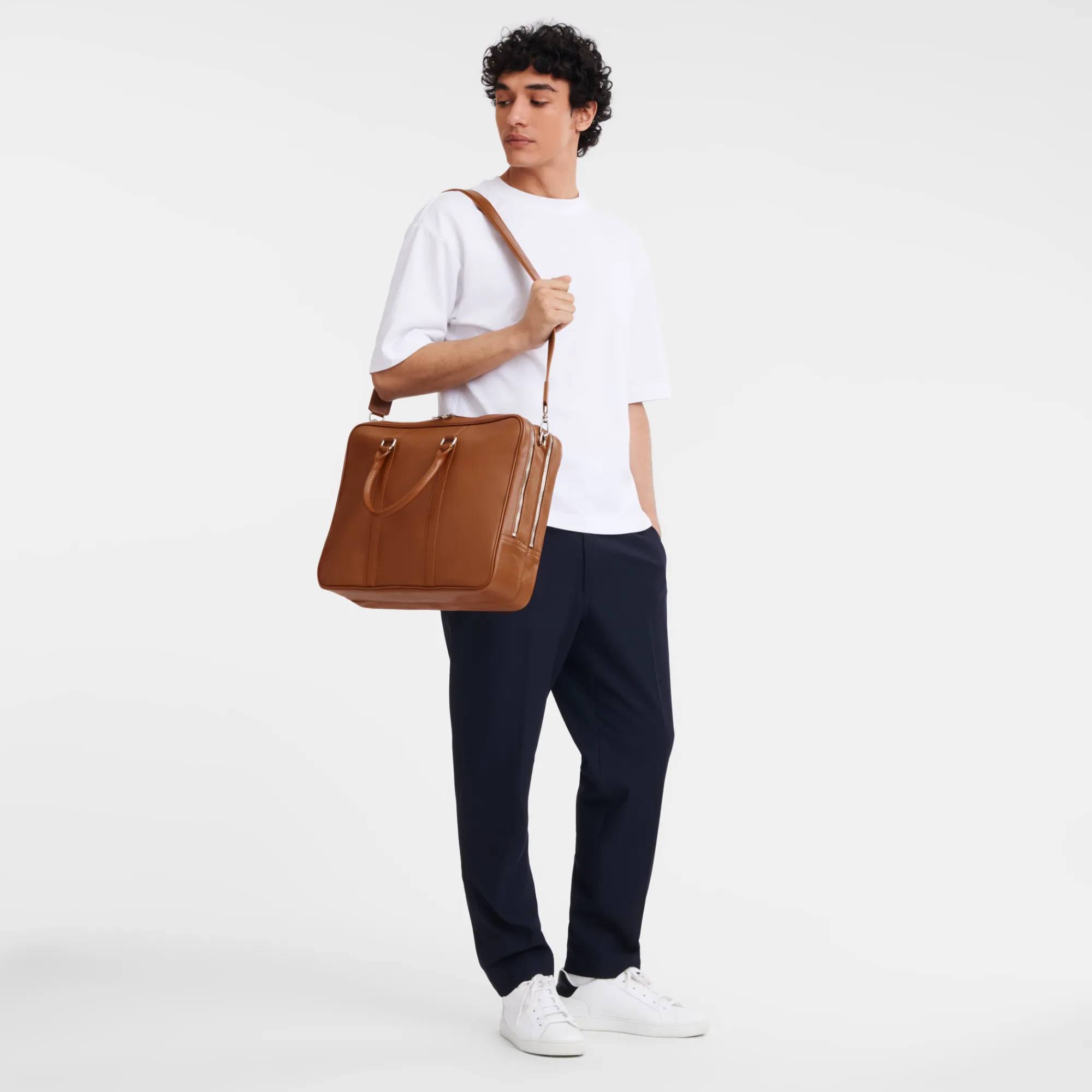 Online Longchamp Porte-documents L Le Foulonné Caramel
