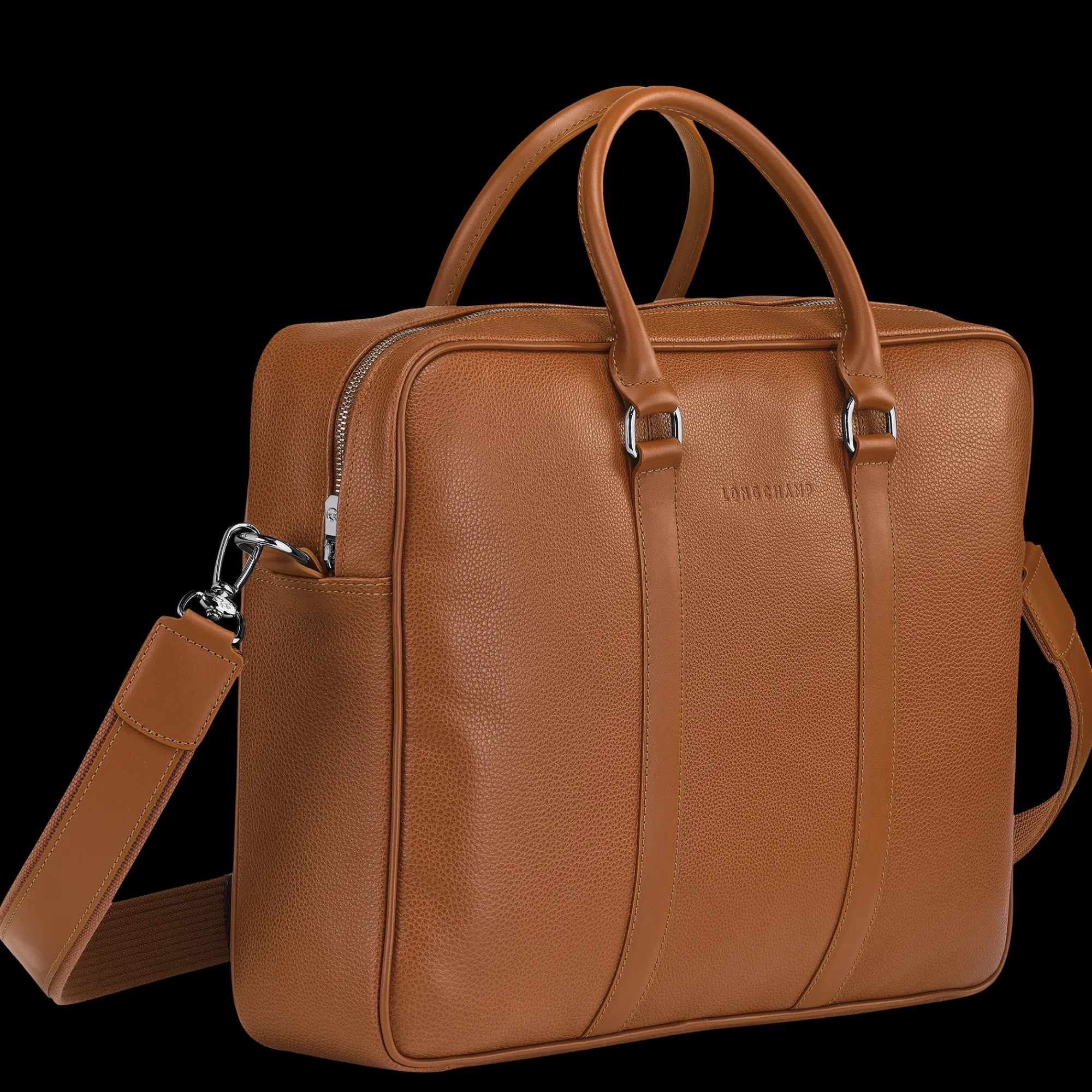 New Longchamp Porte-documents M Le Foulonné Caramel