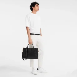 Online Longchamp Porte-documents S Le Foulonné Noir