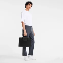 Discount Longchamp Porte-documents S Le Foulonné Noir