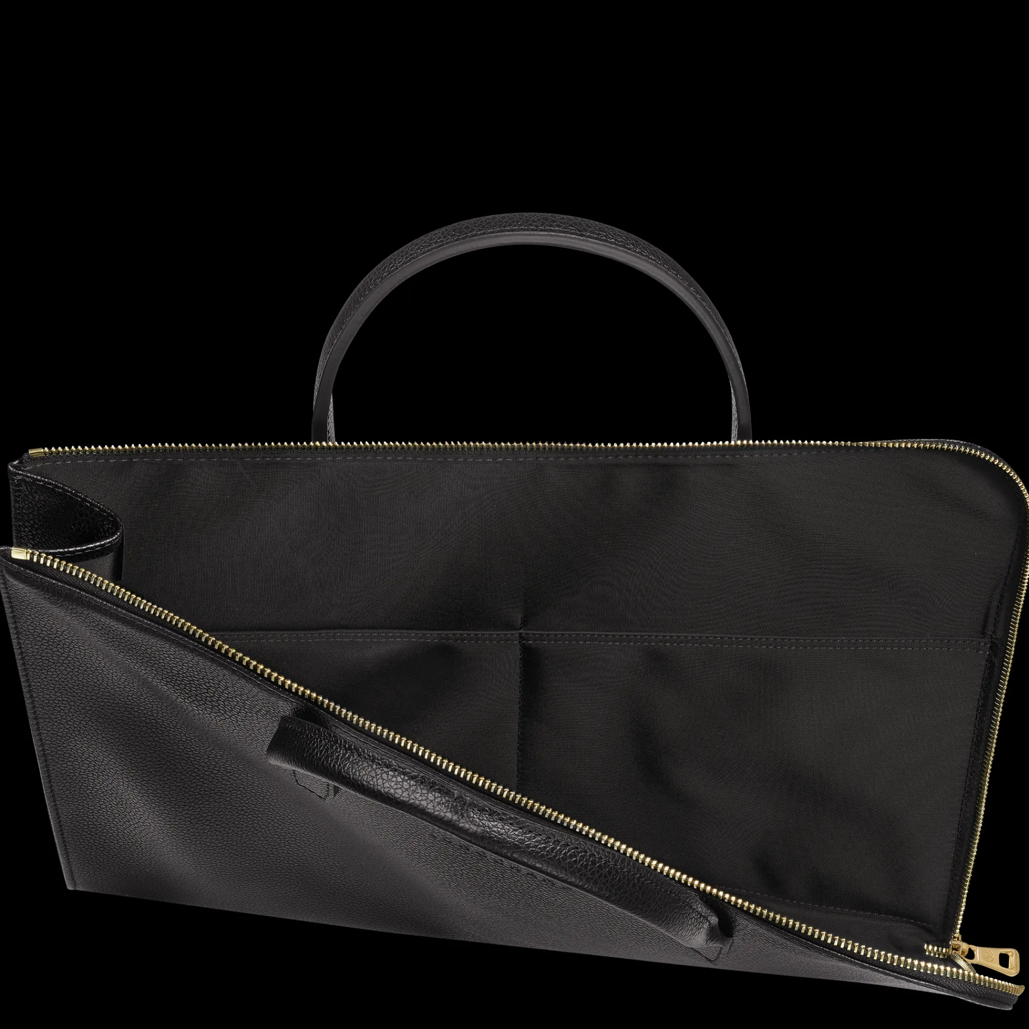 Discount Longchamp Porte-documents S Le Foulonné Noir