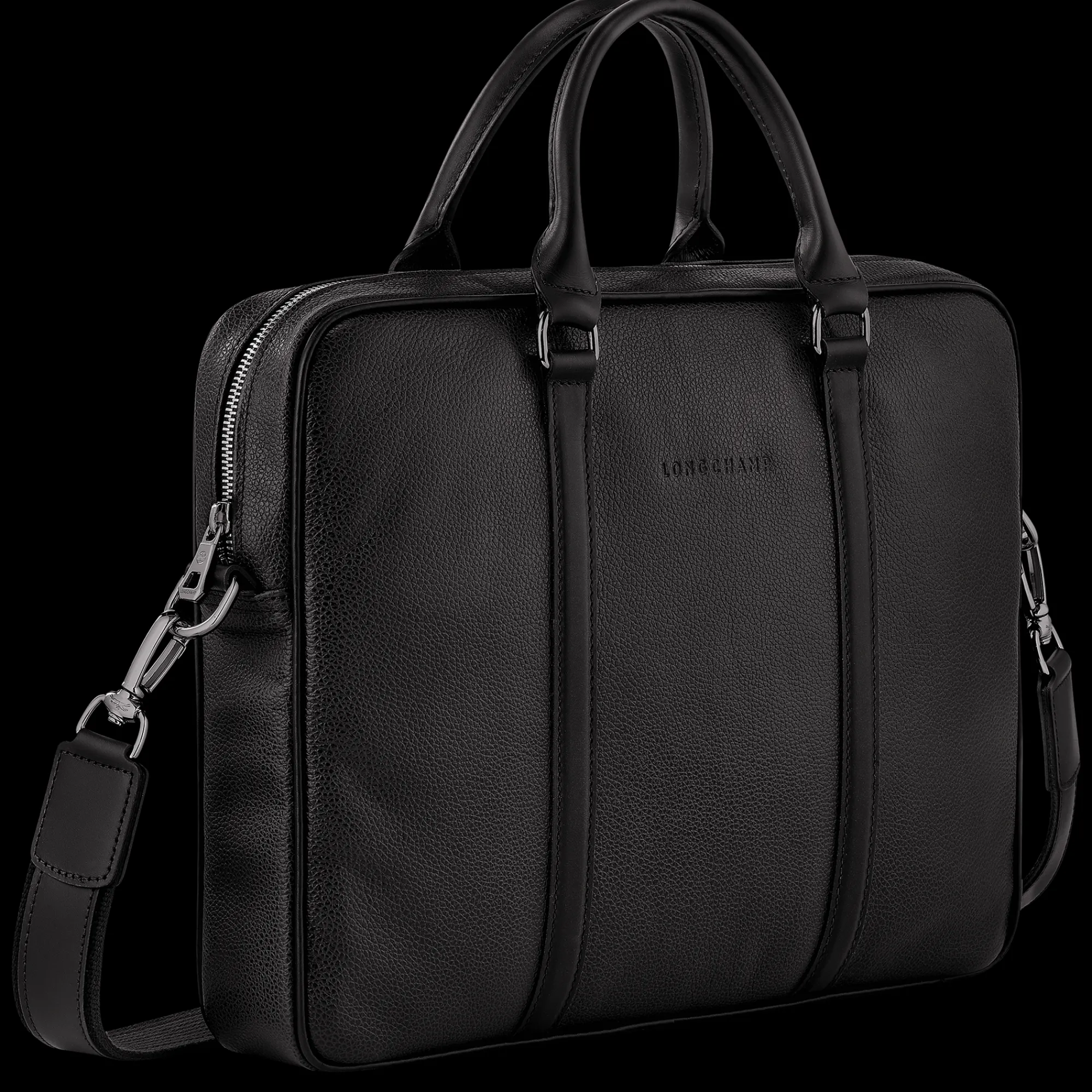 Discount Longchamp Porte-documents XS Le Foulonné Noir