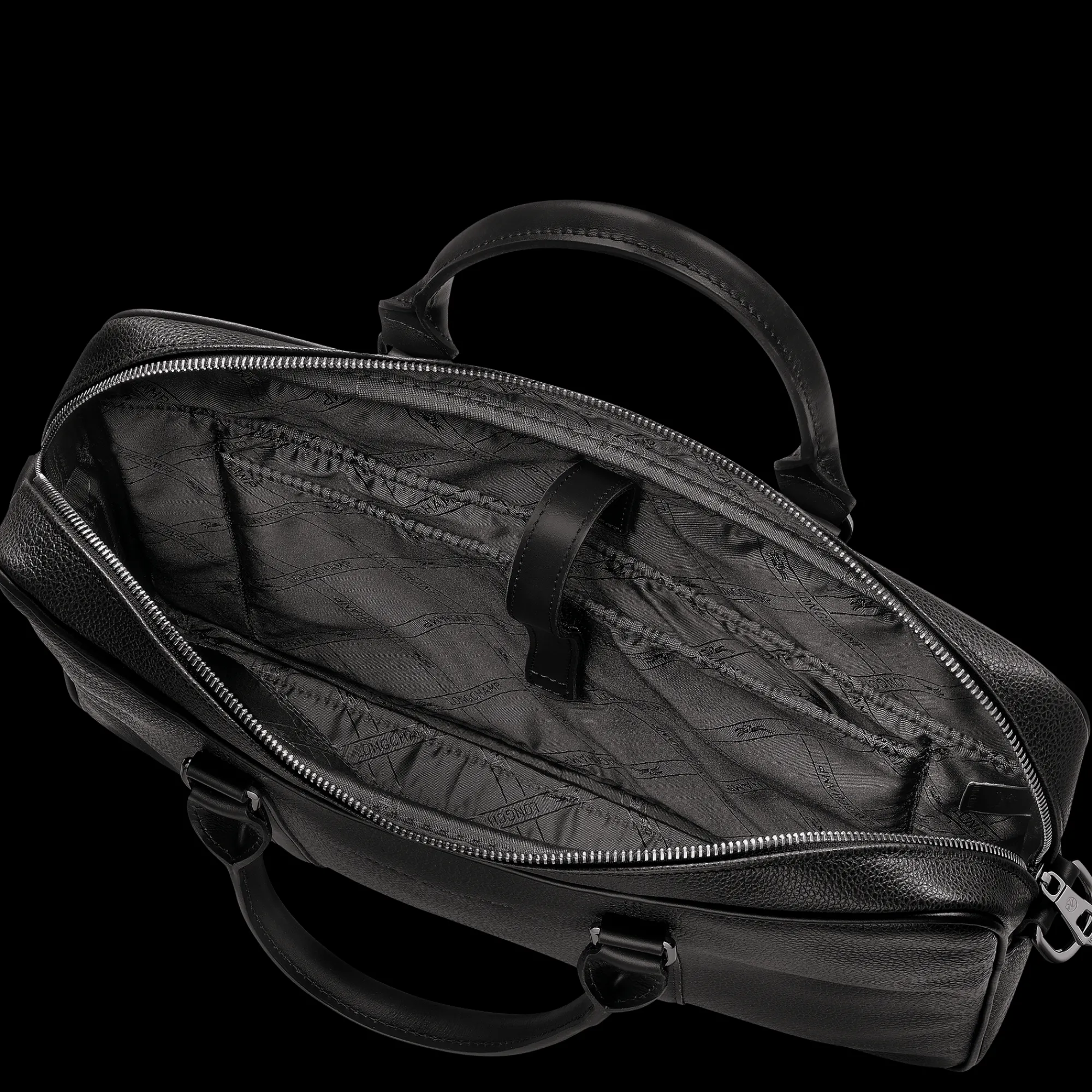 Discount Longchamp Porte-documents XS Le Foulonné Noir