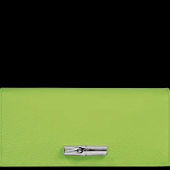 Outlet Longchamp Portefeuille à Rabat Le Roseau Vert Lumière