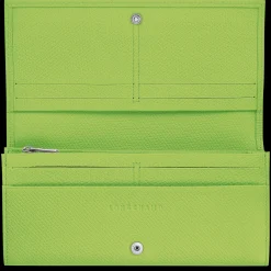 Outlet Longchamp Portefeuille à Rabat Le Roseau Vert Lumière