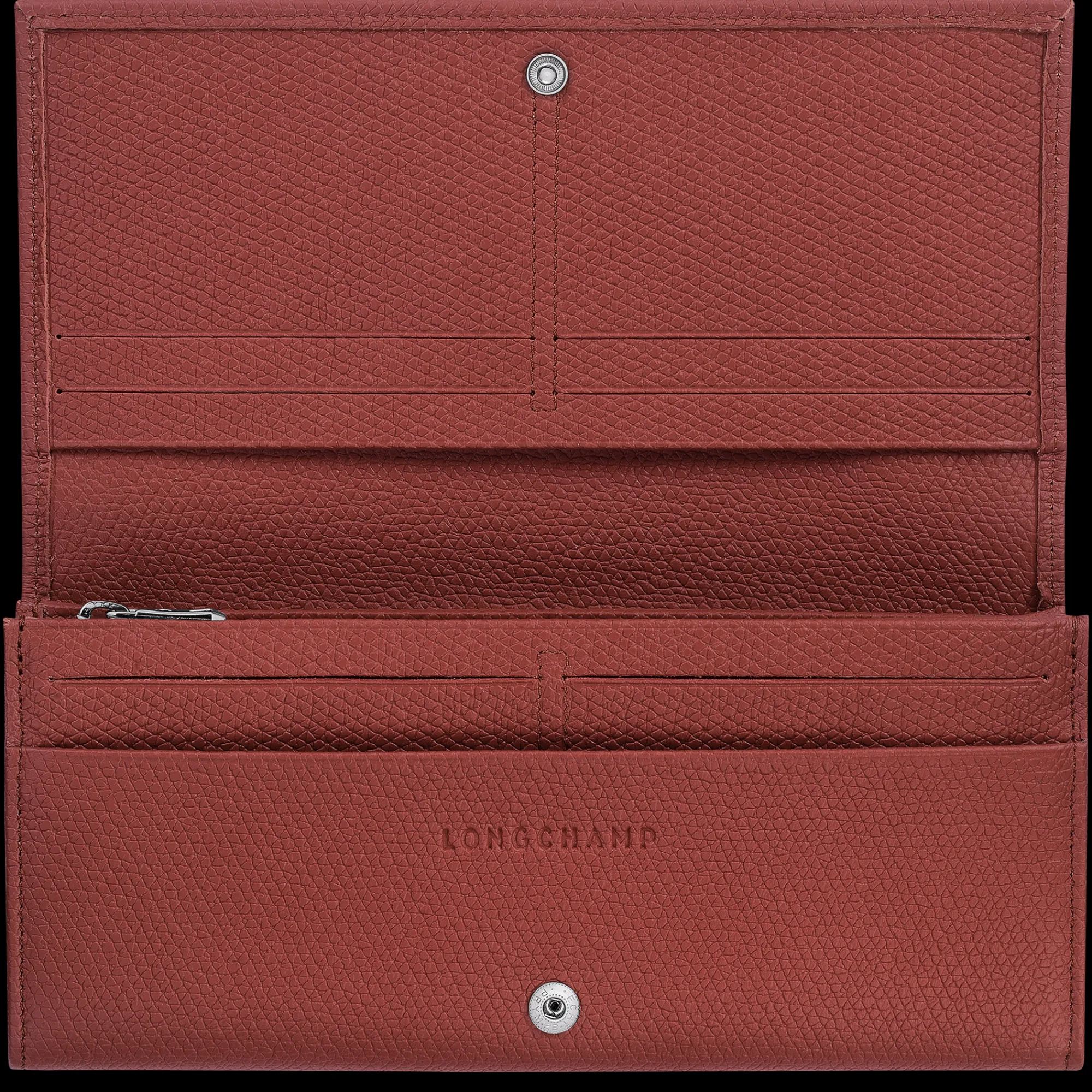 Online Longchamp Portefeuille à Rabat Le Roseau Châtaigne