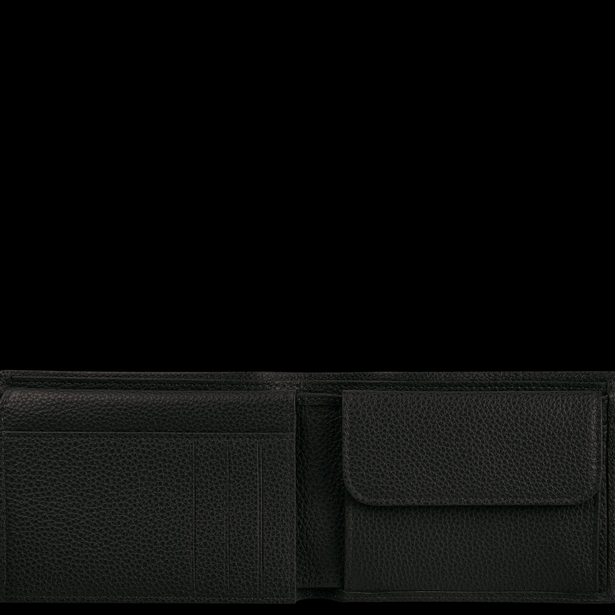 Best Longchamp Portefeuille Le Foulonné Noir