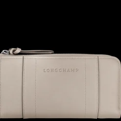 Hot Longchamp Portefeuille Zippé 3D Argile