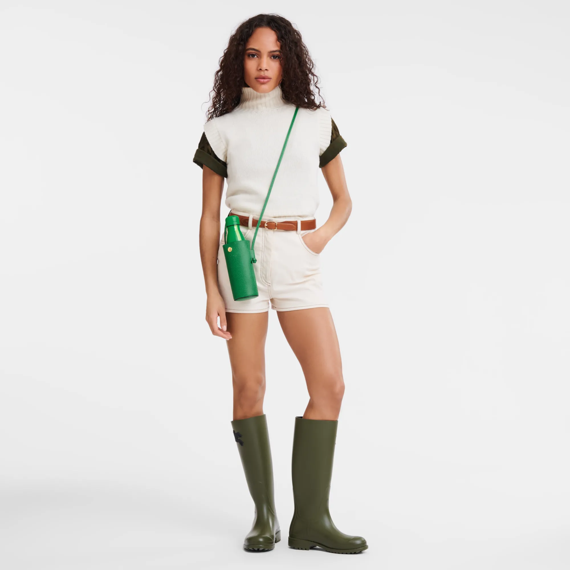 Online Longchamp Porte-gourde Épure Vert