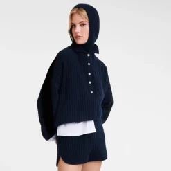 Online Longchamp Pull Col Polo Marine