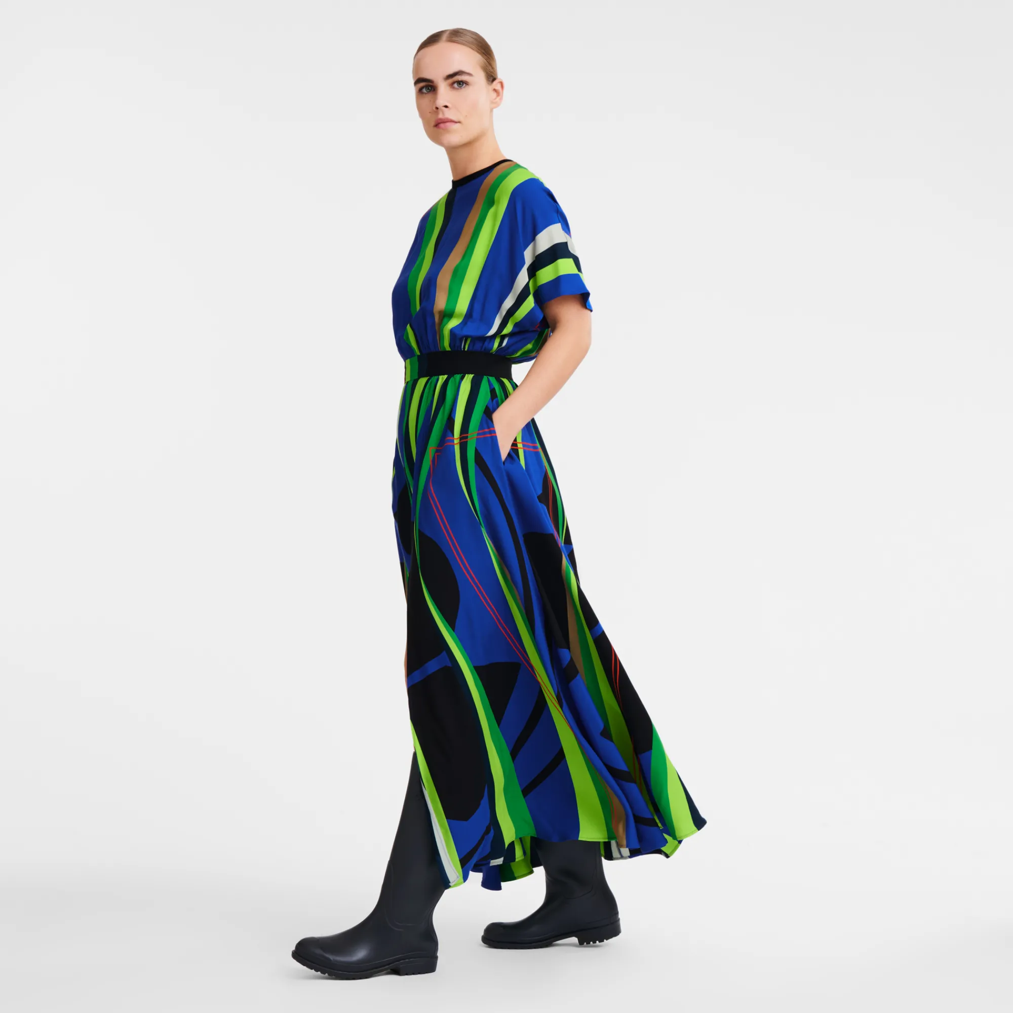 Clearance Longchamp Robe Longue Vert