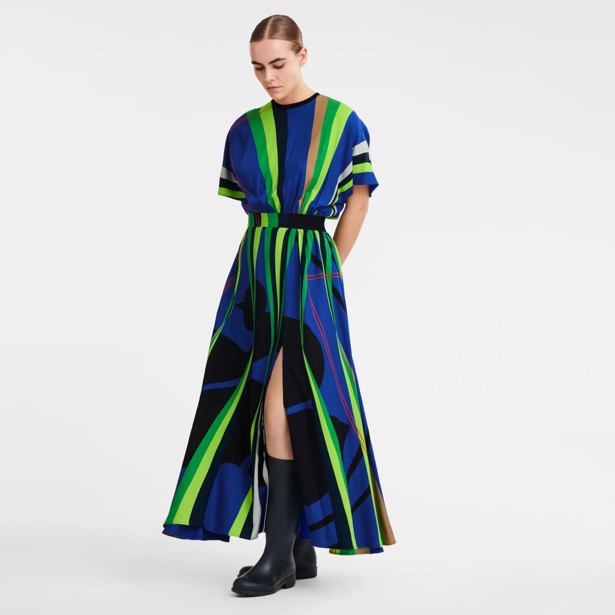 Clearance Longchamp Robe Longue Vert