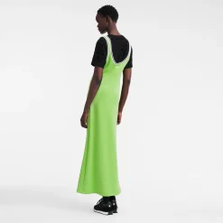 Outlet Longchamp Robe Longue Vert Lumière
