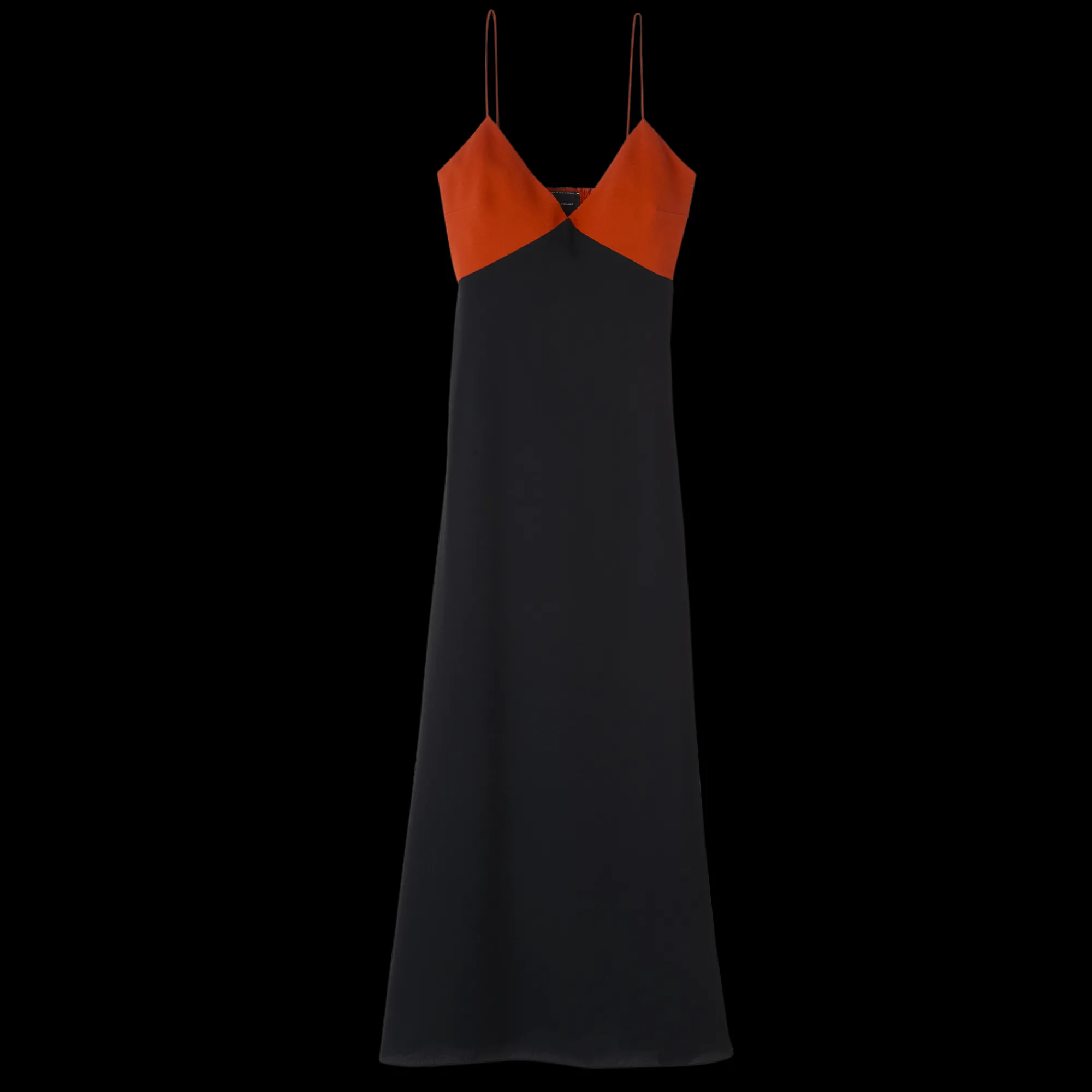 Outlet Longchamp Robe Longue Paprika/Noir