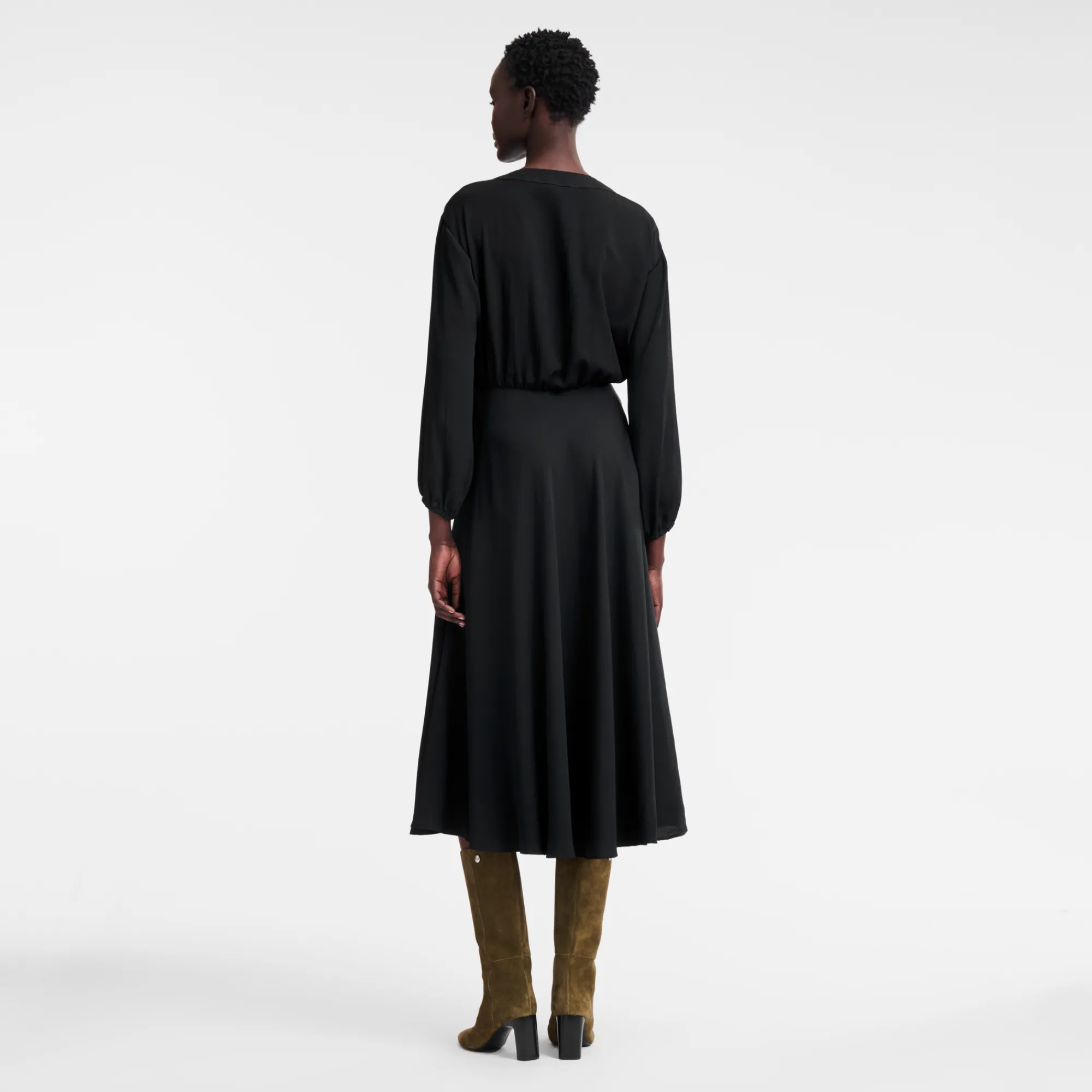 Hot Longchamp Robe Longue Noir