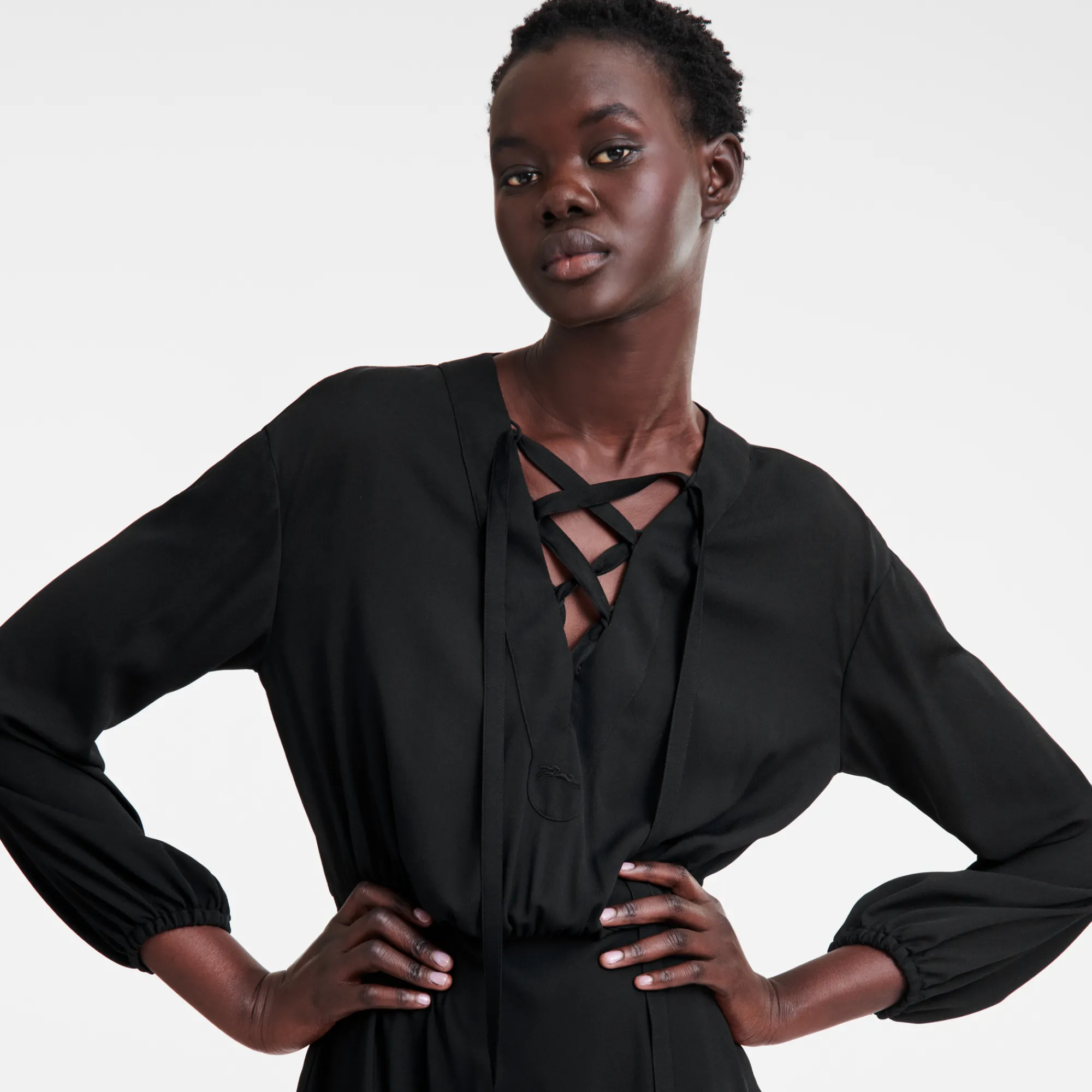 Hot Longchamp Robe Longue Noir