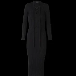 Longchamp Robe Longue Ajustée Noir