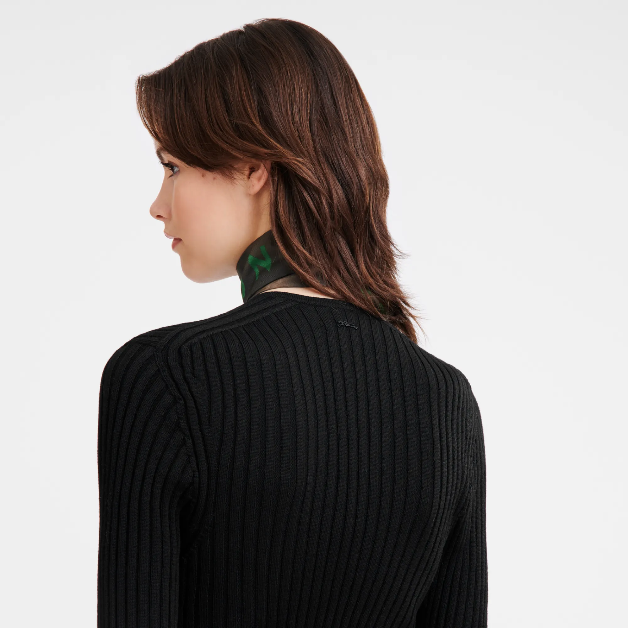 Longchamp Robe Longue Ajustée Noir