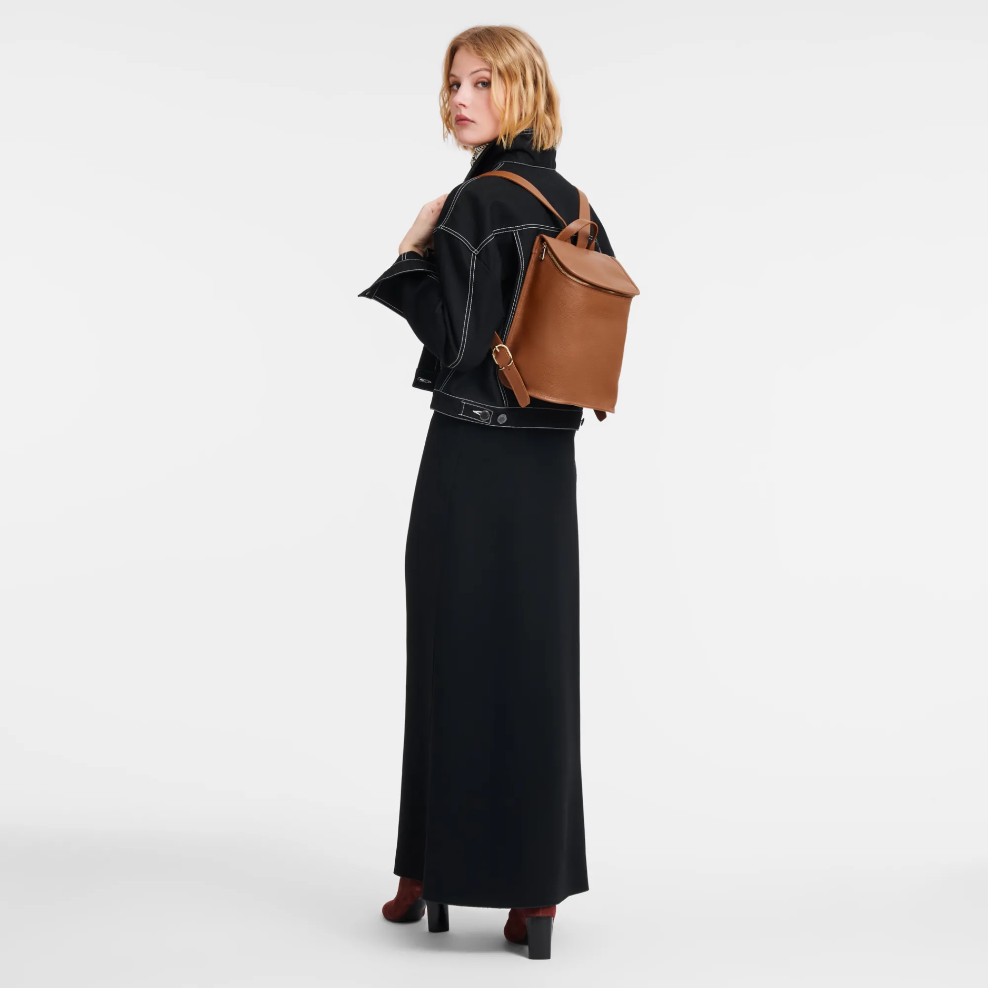 Discount Longchamp Sac à Dos Le Foulonné Caramel