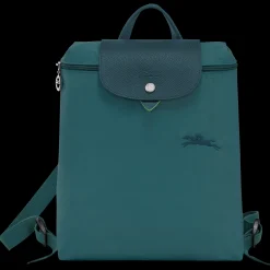 Clearance Longchamp Sac à Dos M Le Pliage Green Paon