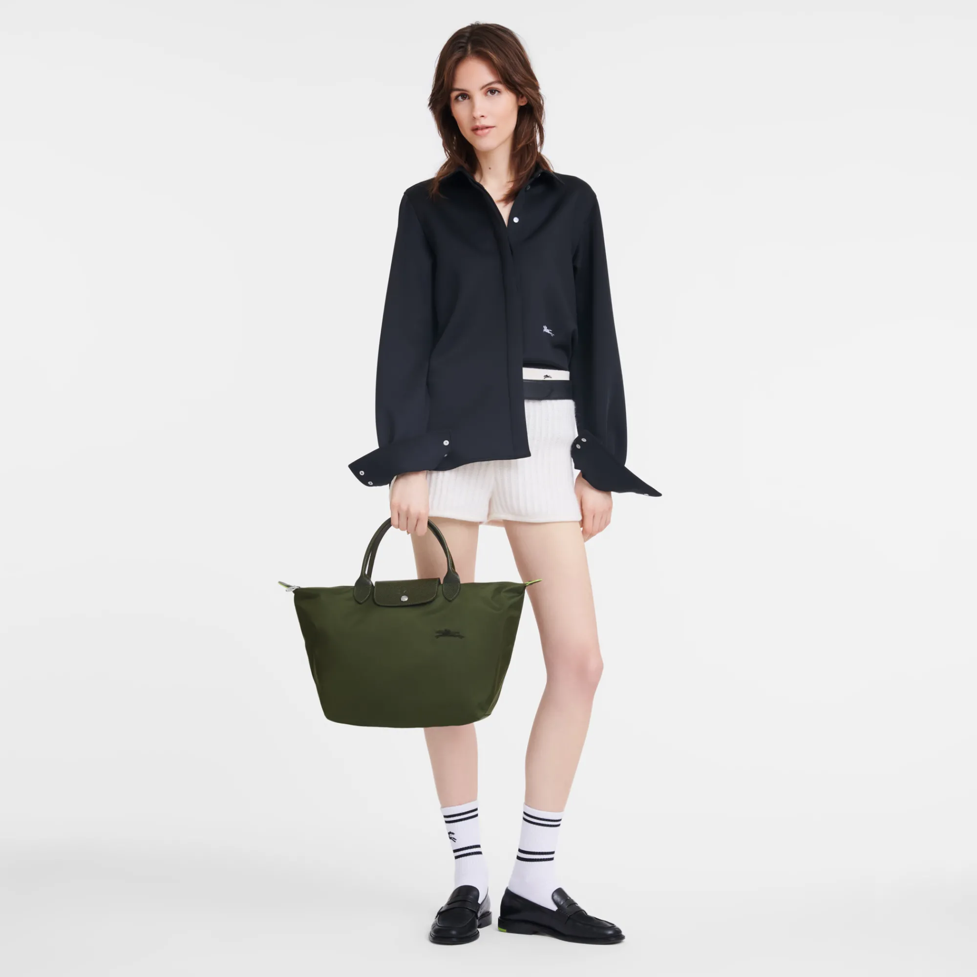 New Longchamp Sac à Main M Le Pliage Green Forêt