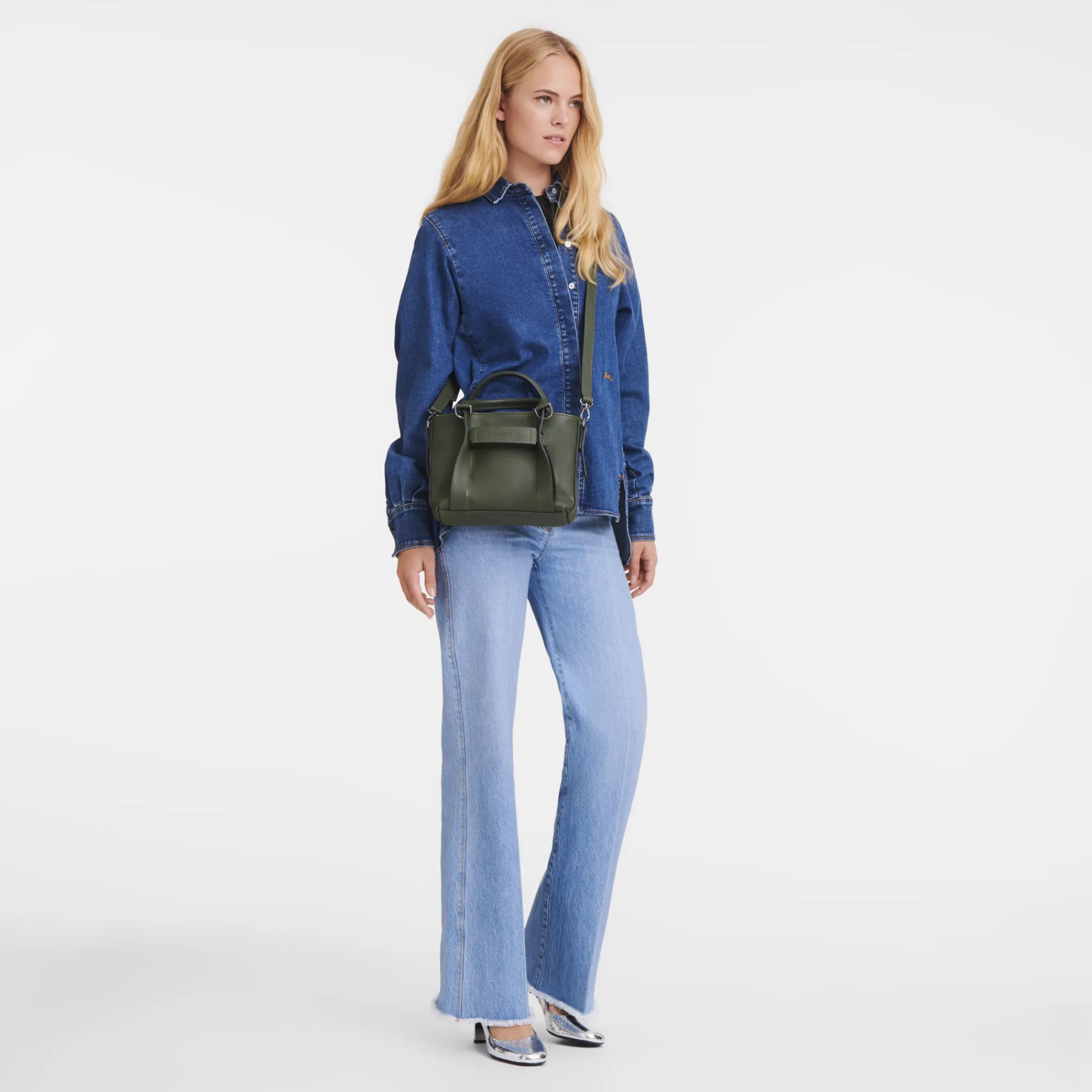 Clearance Longchamp Sac à Main S 3D Kaki