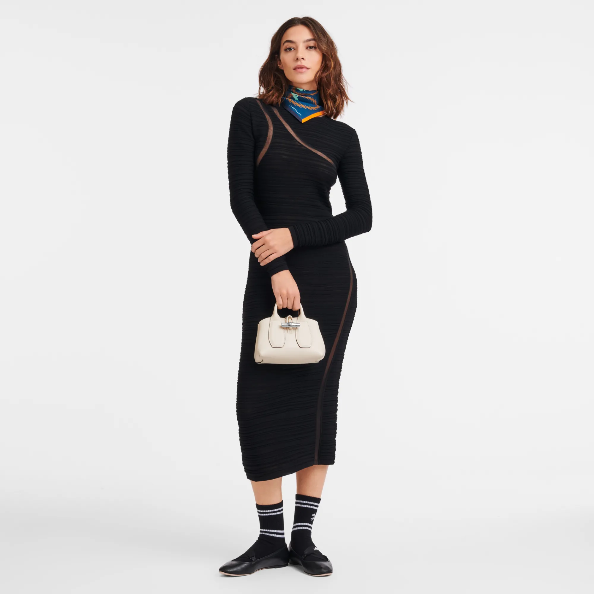 New Longchamp Sac à Main XS Le Roseau Ecru