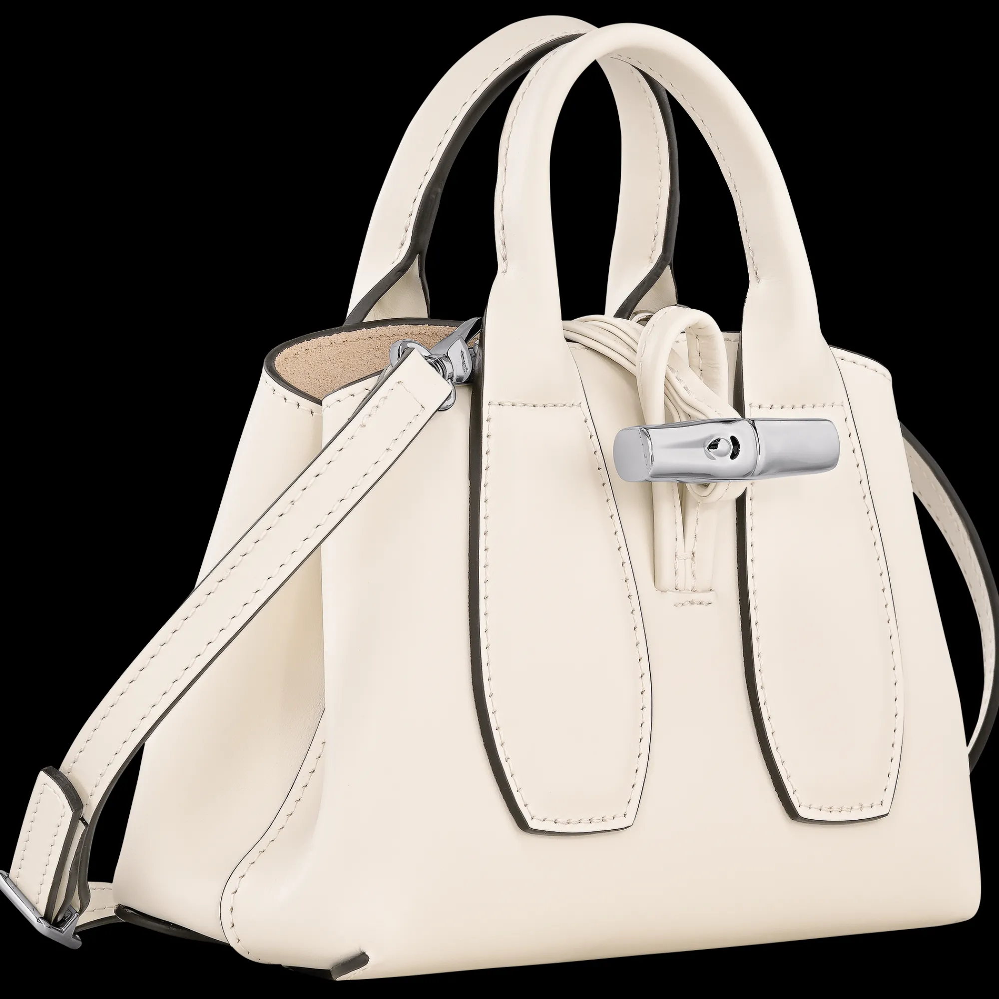 New Longchamp Sac à Main XS Le Roseau Ecru